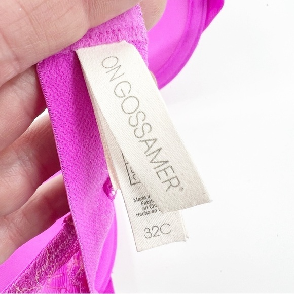 ✅ON GOSSAMER PINK LACE BACK BRA WITH UNDERWIRE SIZE 32C - Picture 3 of 6